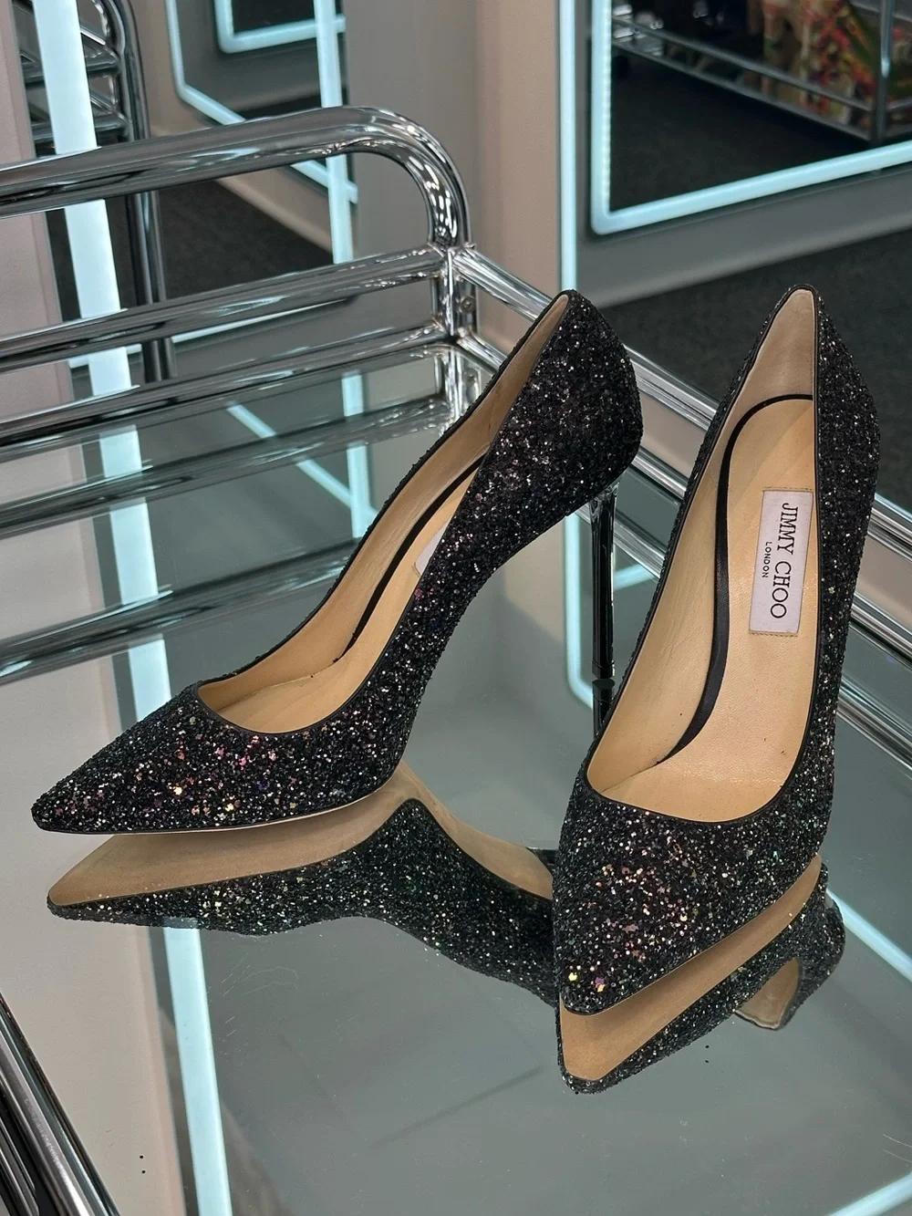 Jimmy Choo Glitter Heels